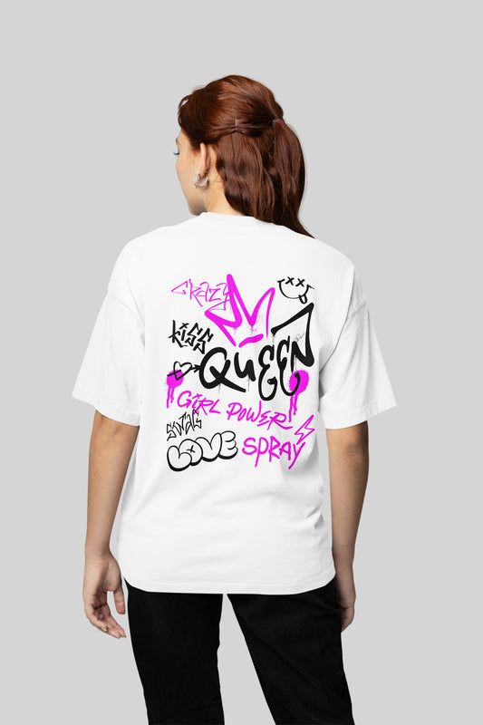 Graffiti Queen  Regular Oversized T-Shirt