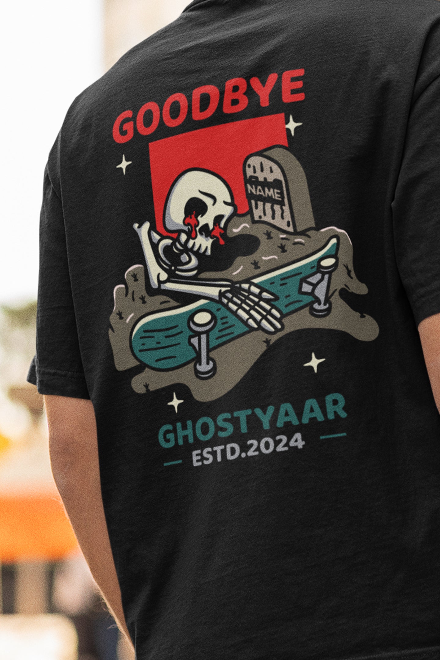 Good Bye Black Unisex Regular Oversized T-Shirt